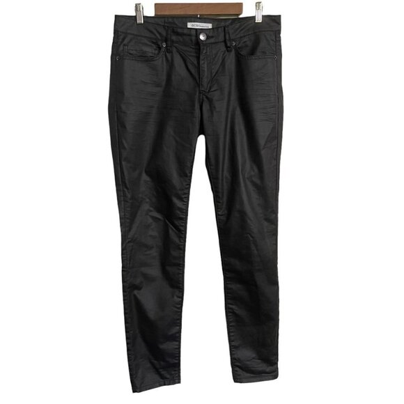 BCBGeneration Womens Black Mid Rise Faux Leather Skinny Pants Size 29 - Picture 2 of 8